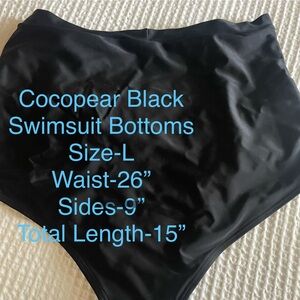 Cocopear Elegant Black Bikini Bottoms NWOT